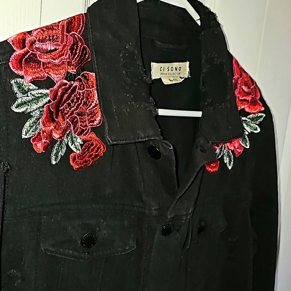 Denim Jean Jacket Black EUC 😍 - Picture 8 of 10